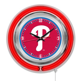 Philadelphia Phillies Double-Walled Neon Clock