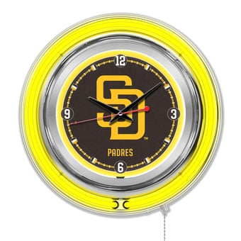 San Diego Padres Double-Walled Neon Clock
