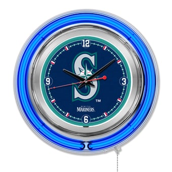 Seattle Mariners Double-Walled Neon Clock