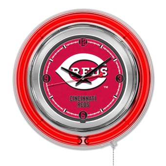 Cincinnati Reds Double-Walled Neon Clock