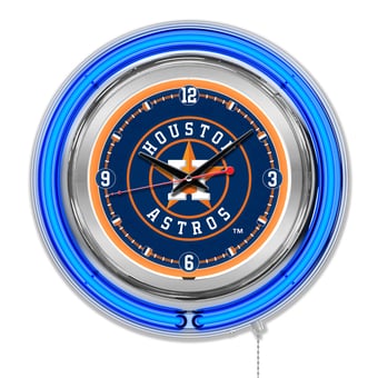 Houston Astros Double-Walled Neon Clock