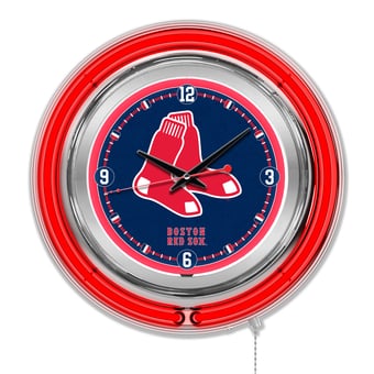 Boston Red Sox Double-Walled Neon Clock