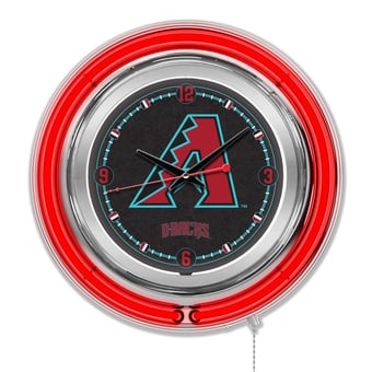 Arizona Diamondbacks Double-Walled Neon Clock