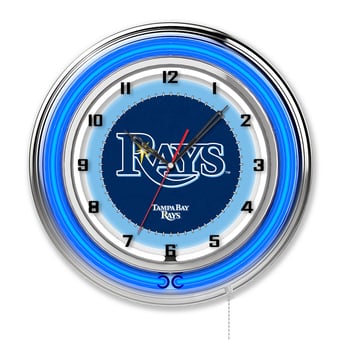 Tampa Bay Rays 19" Double Neon Wall Clock