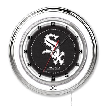 Chicago White Sox 19" Double Neon Wall Clock