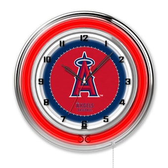 Los Angeles Angels 19" Double Neon Wall Clock