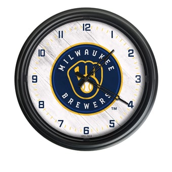 Milwaukee Brewers Indoor/Outdoor LED Wall Clock