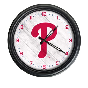 Philadelphia Phillies Indoor/Outdoor LED Wall Clock