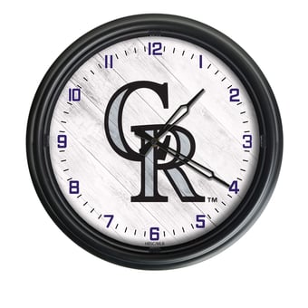 Colorado Rockies Indoor/Outdoor LED Wall Clock
