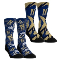 Youth Rock Em  Blue Navy Midshipmen Game Day Two-Pack Crew Socks Set