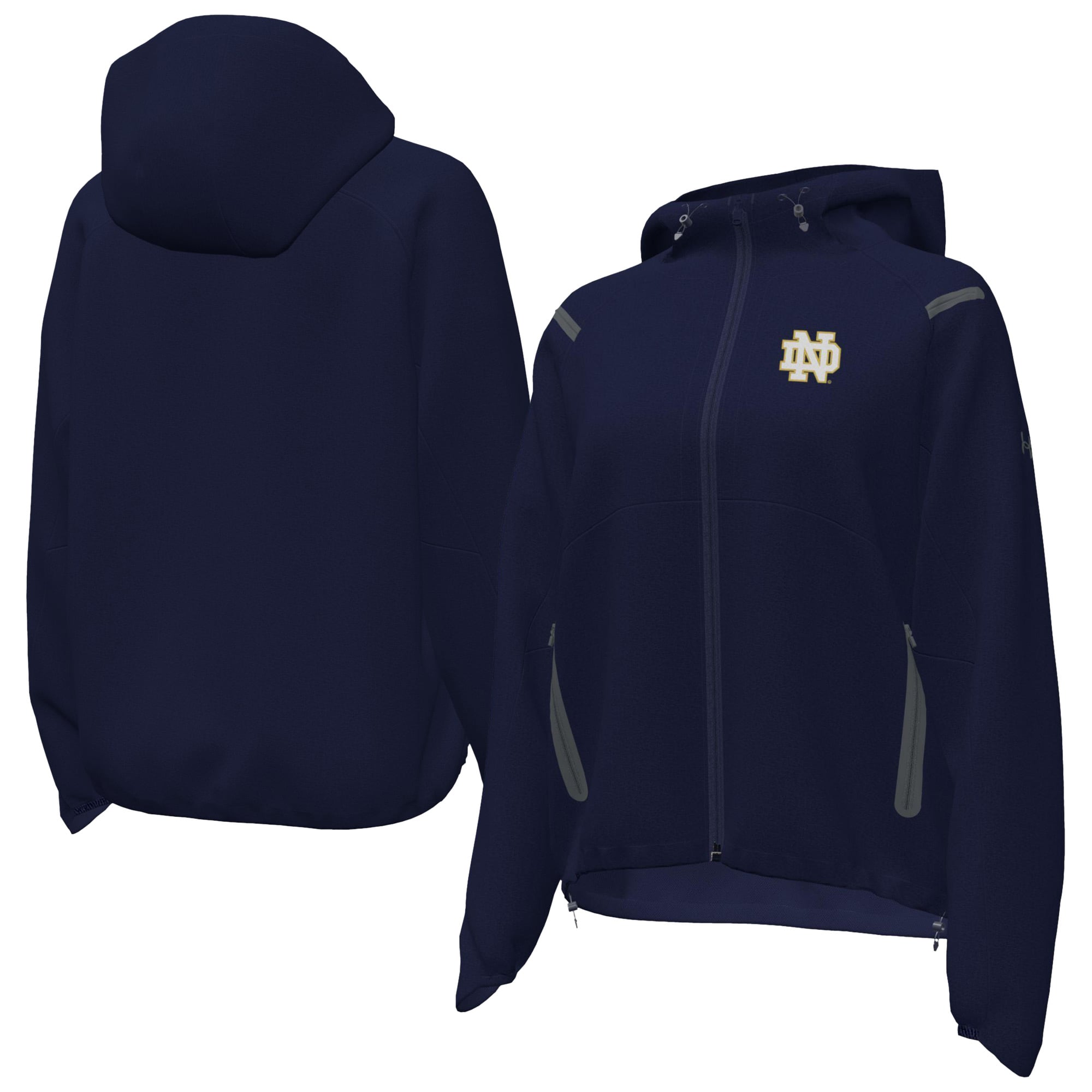 Women's Under Armour  Navy Notre Dame Fighting Irish UA Storm Raglan Woven Full-Zip Hoodie