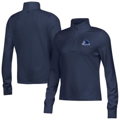 Women's Under Armour  Navy Monmouth Hawks Motion Quarter-Zip Top