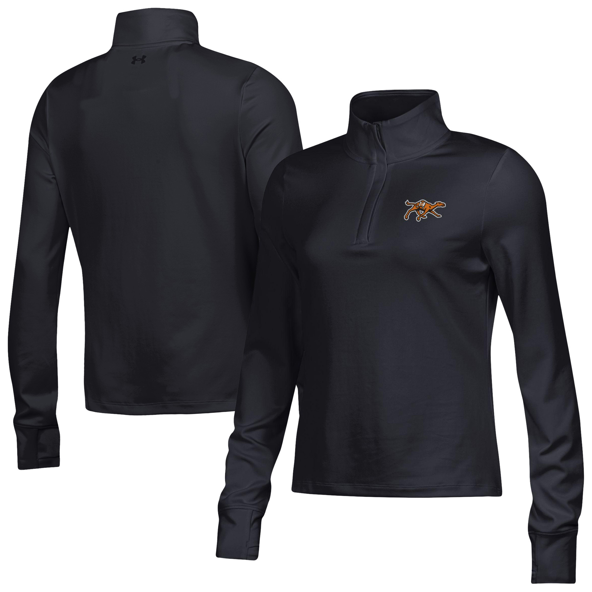 Women's Under Armour Black Campbell Fighting Camels Motion Quarter-Zip Top
