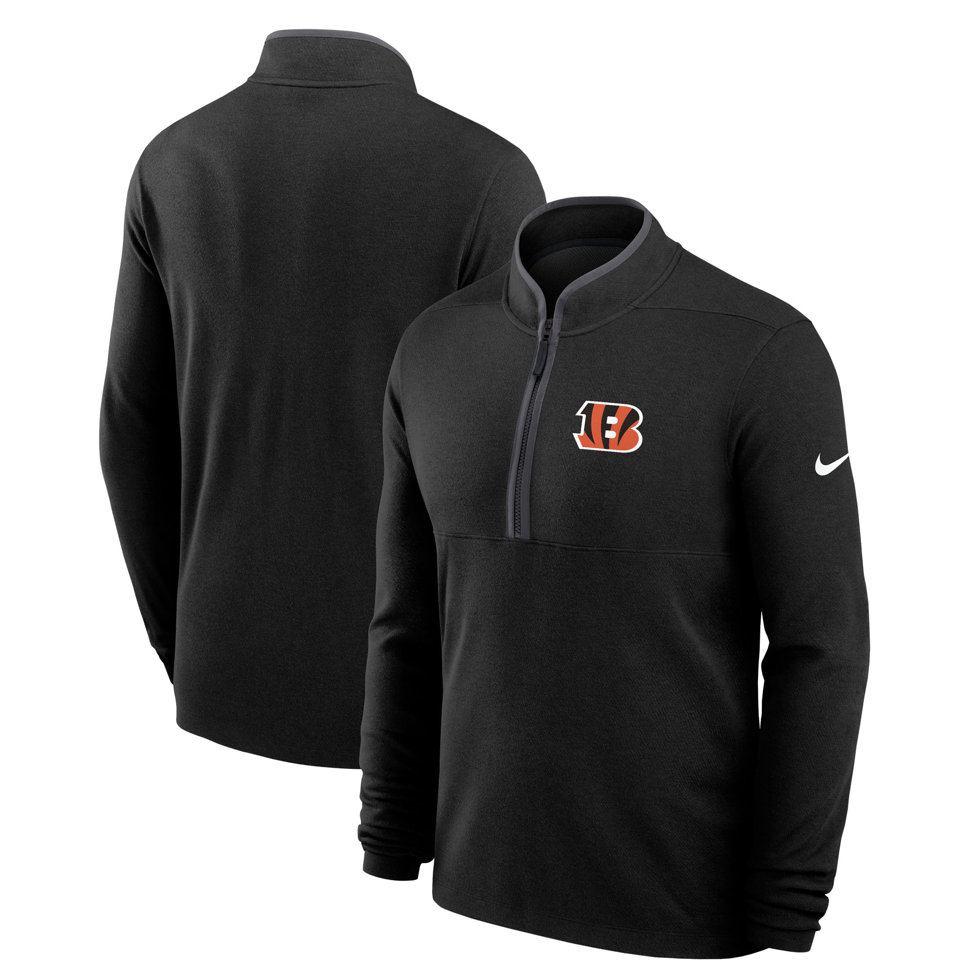 Men's Nike Black Cincinnati Bengals Primetime Victory Dri-FIT Half-Zip Pullover