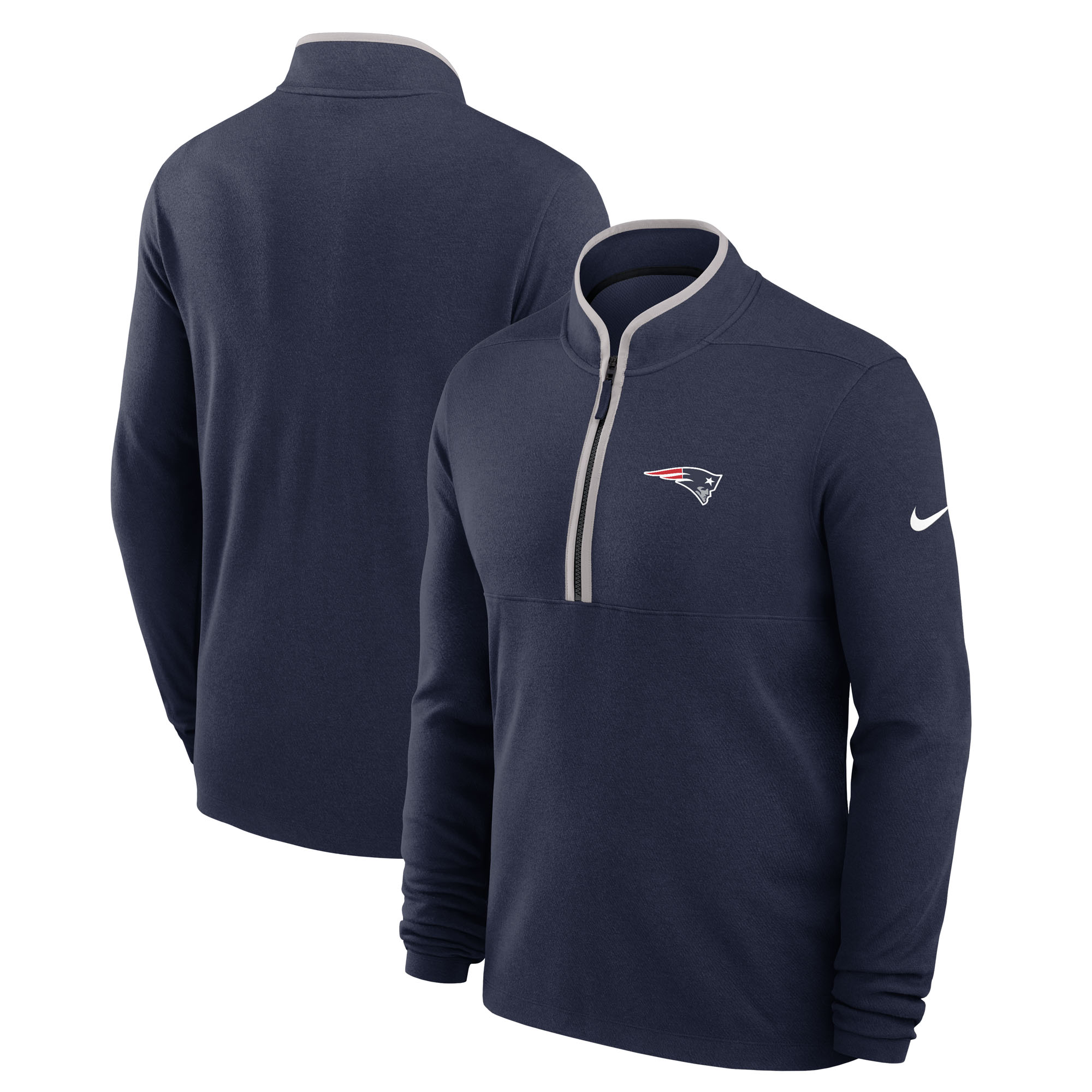 Men's Nike Navy New England Patriots Primetime Victory Dri-FIT Half-Zip Pullover
