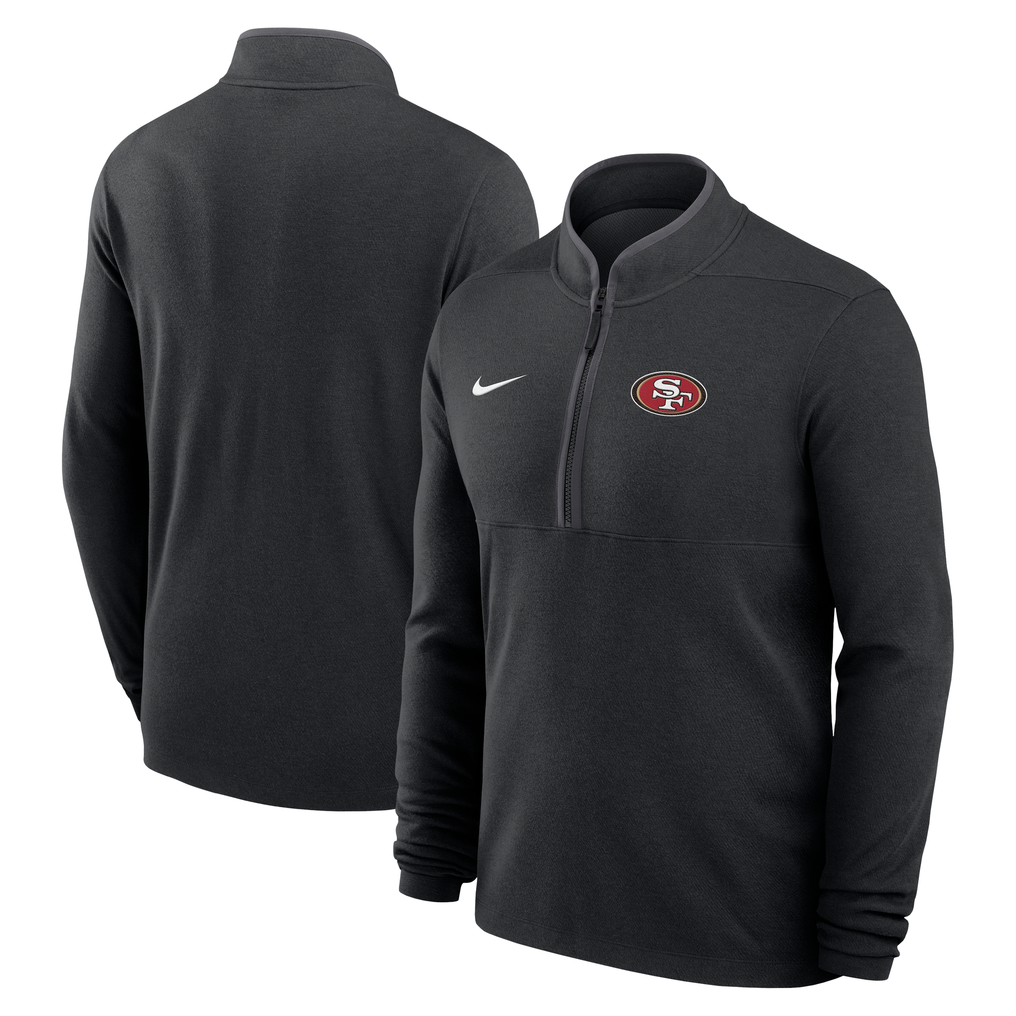 Men's Nike Black San Francisco 49ers Primetime Victory Dri-FIT Half-Zip Pullover
