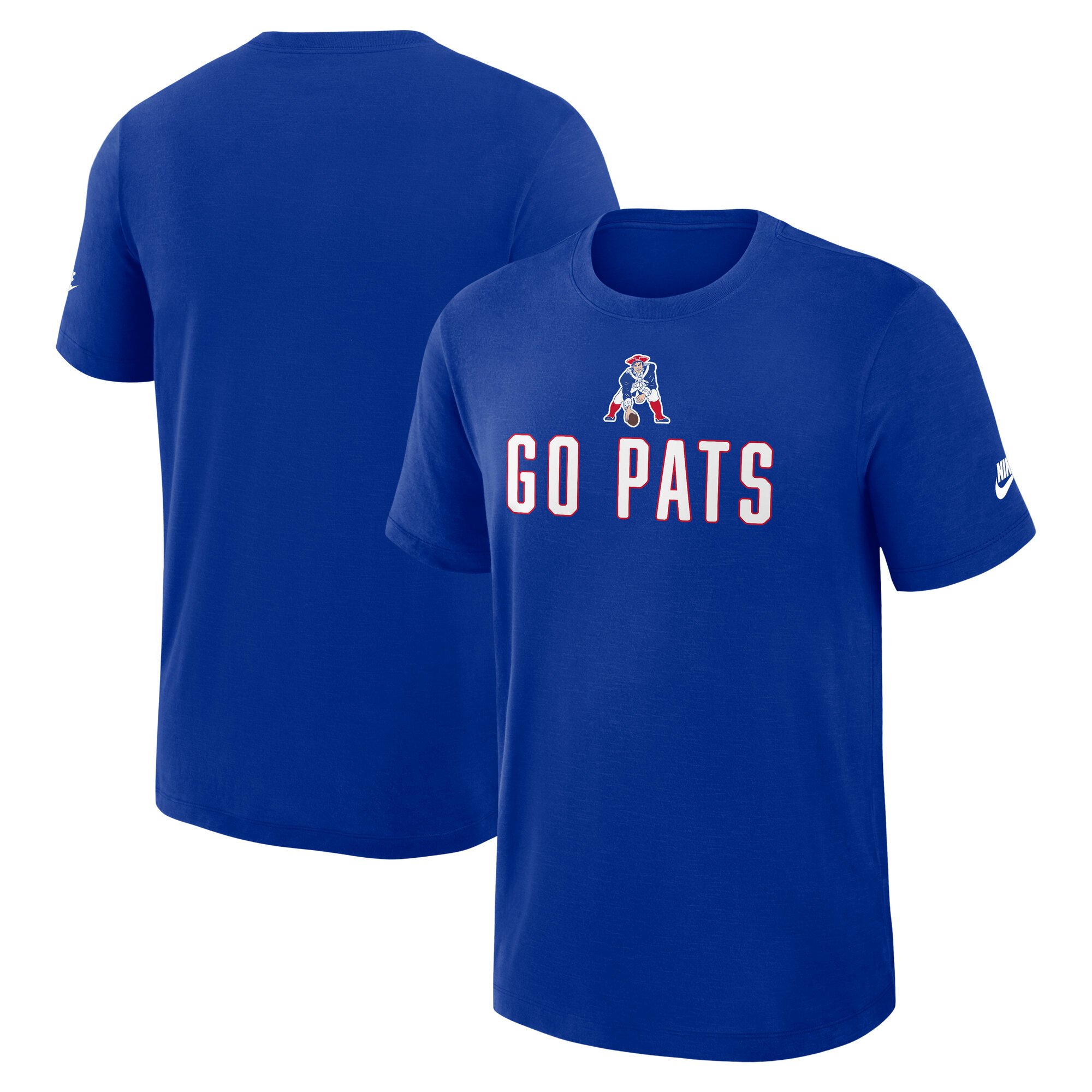 Men’s Nike Royal New England Patriots Rewind Slub T-Shirt Men’s Nike Royal New England Patriots Rewind Slub T-Shirt
