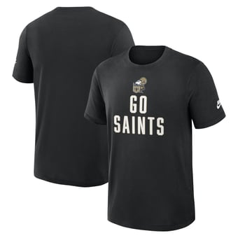 Men's Nike Black New Orleans Saints Rewind Slub T-Shirt