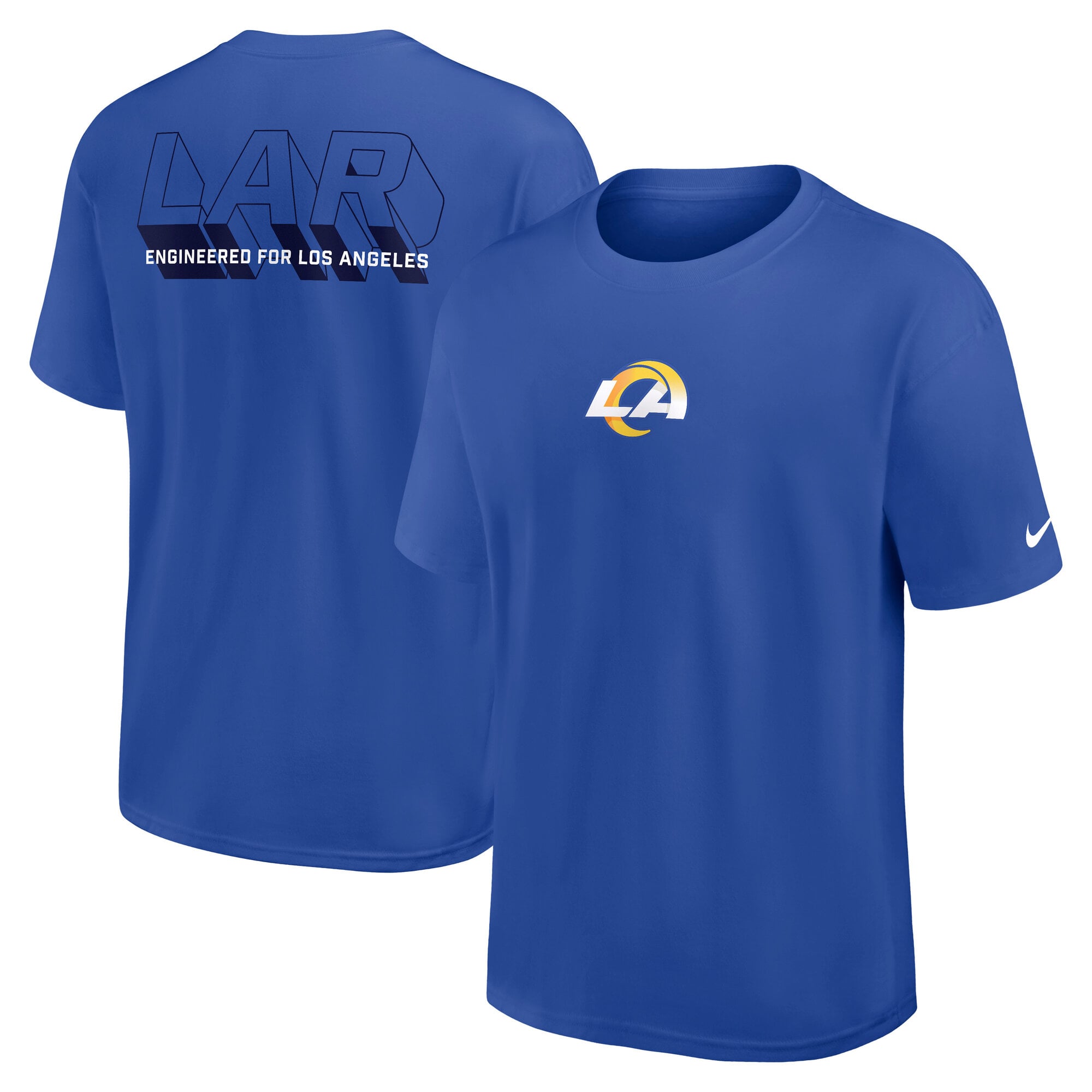 Men's Nike Royal Los Angeles Rams Dominate The Game Essential Max90 T-Shirt