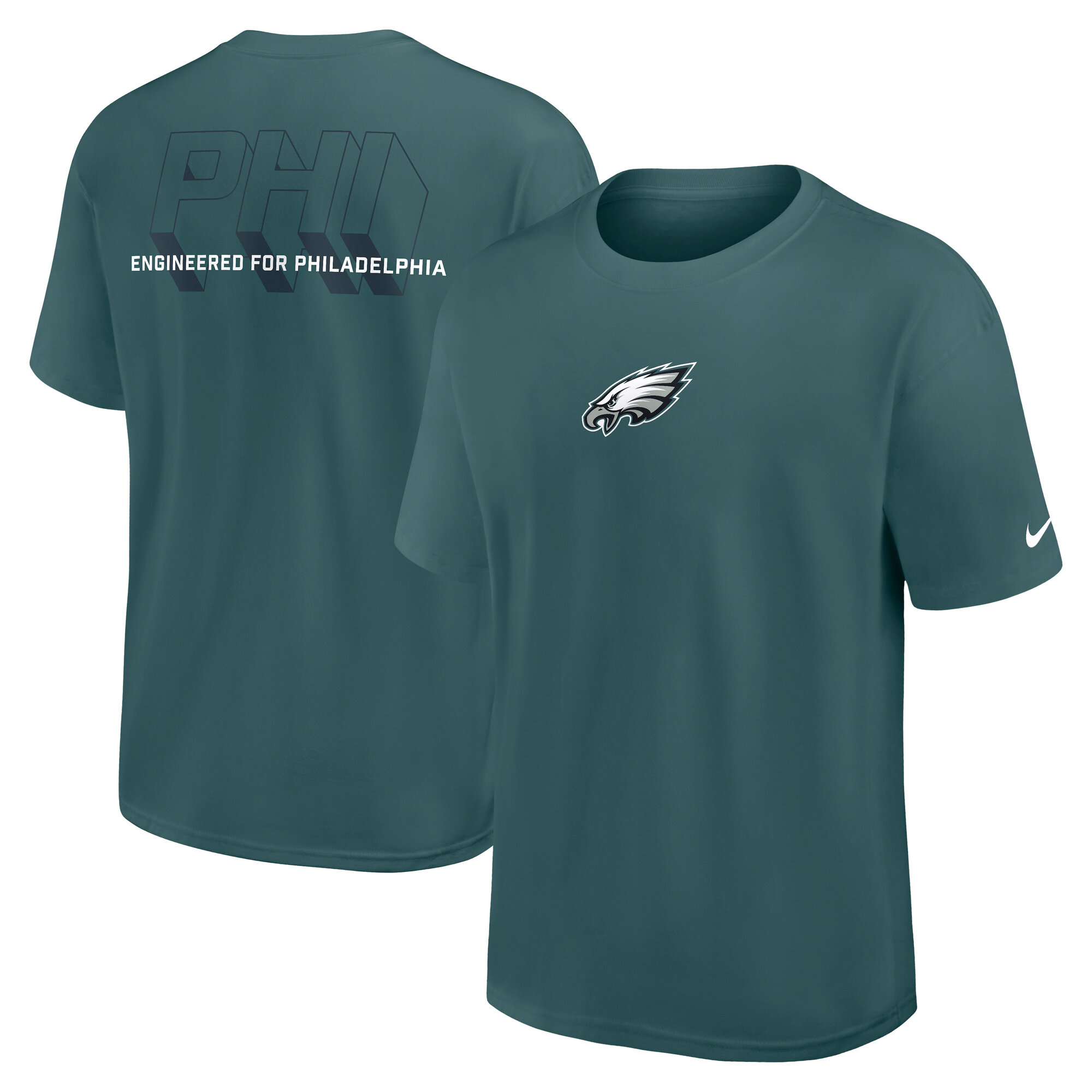 Men's Nike Midnight Green Philadelphia Eagles Dominate The Game Essential Max90 T-Shirt