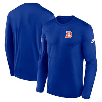 Men's Nike Royal Denver Broncos Legend Small Logo Dri-FIT Long Sleeve T-Shirt