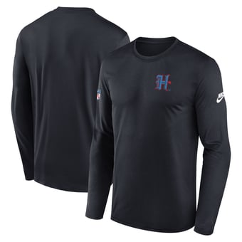 Men's Nike Navy Houston Texans Legend Small Logo Dri-FIT Long Sleeve T-Shirt