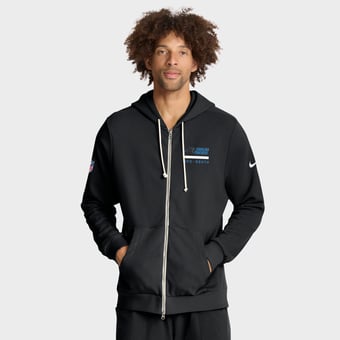 Men's Nike Black Carolina Panthers Sideline Standard Issue Utility Player Dri-FIT Full-Zip Hoodie