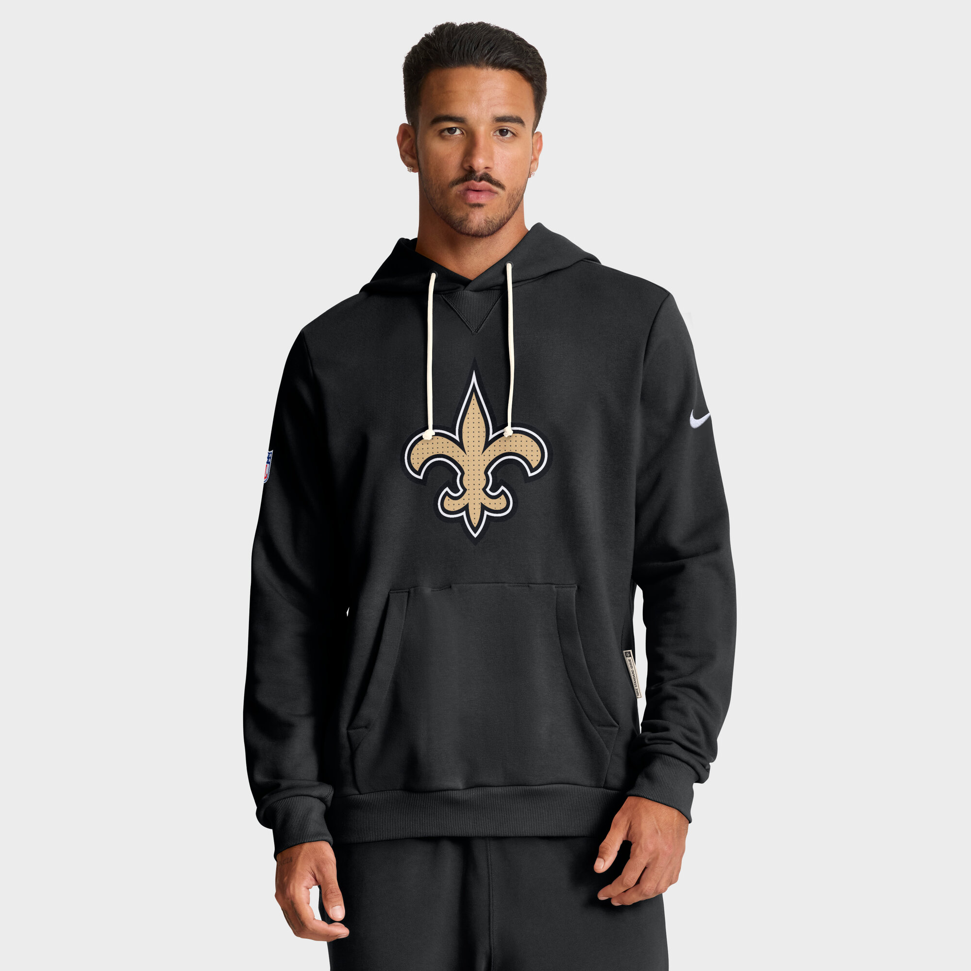 Men's Nike Black New Orleans Saints Sideline Initial Home Performance Pullover Hoodie