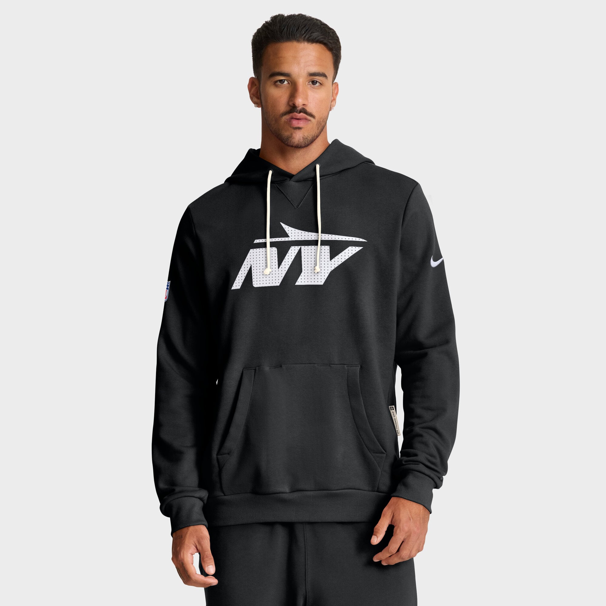 Men's Nike Black New York Jets Sideline Standard Issue Initial Home Dri-FIT Hoodie