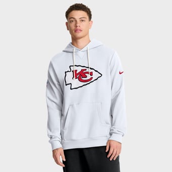 Men's Nike White Kansas City Chiefs Sideline Standard Issue Initial Home Dri-FIT Hoodie