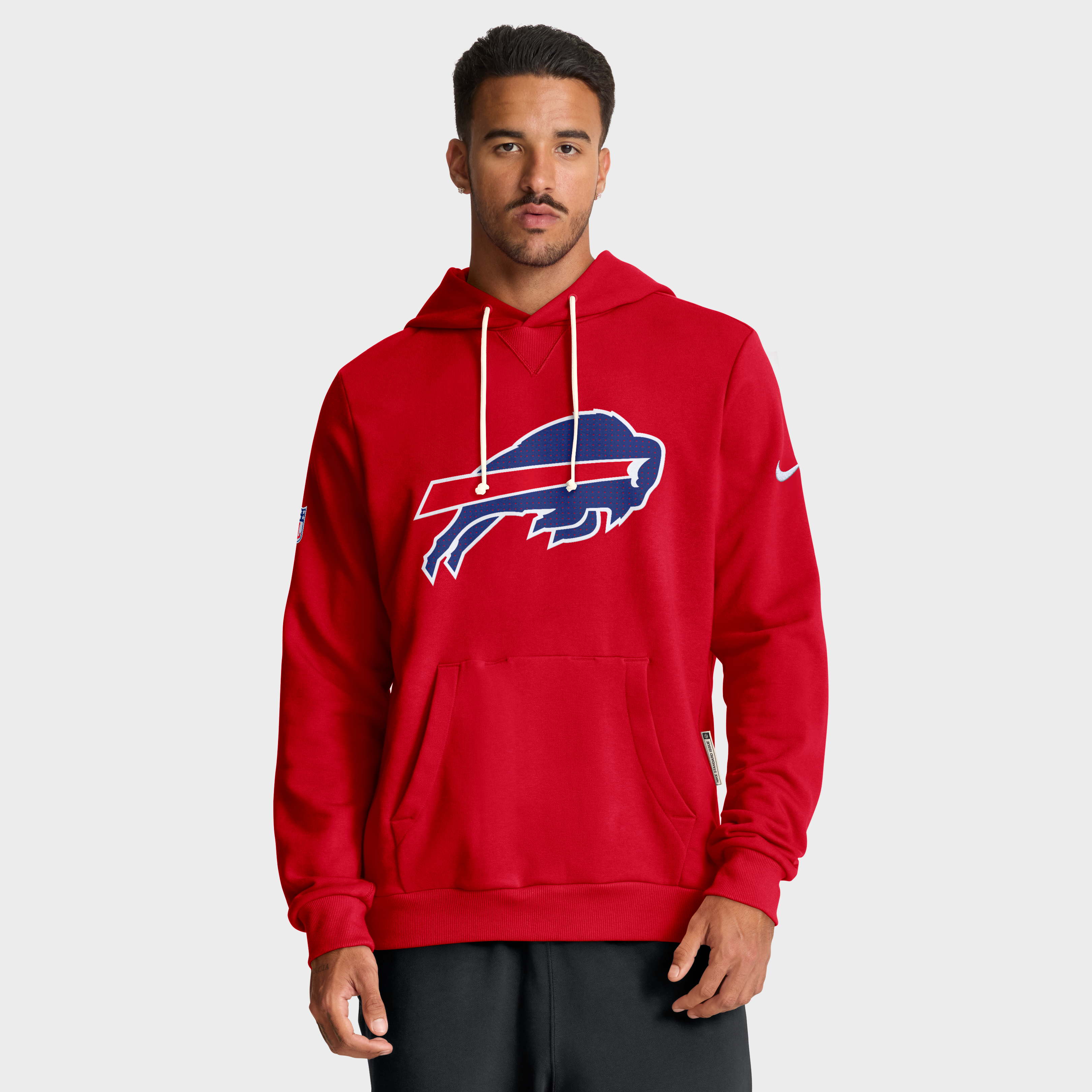 Men's Nike Red Buffalo Bills Sideline Standard Issue Initial Home Dri-FIT Hoodie
