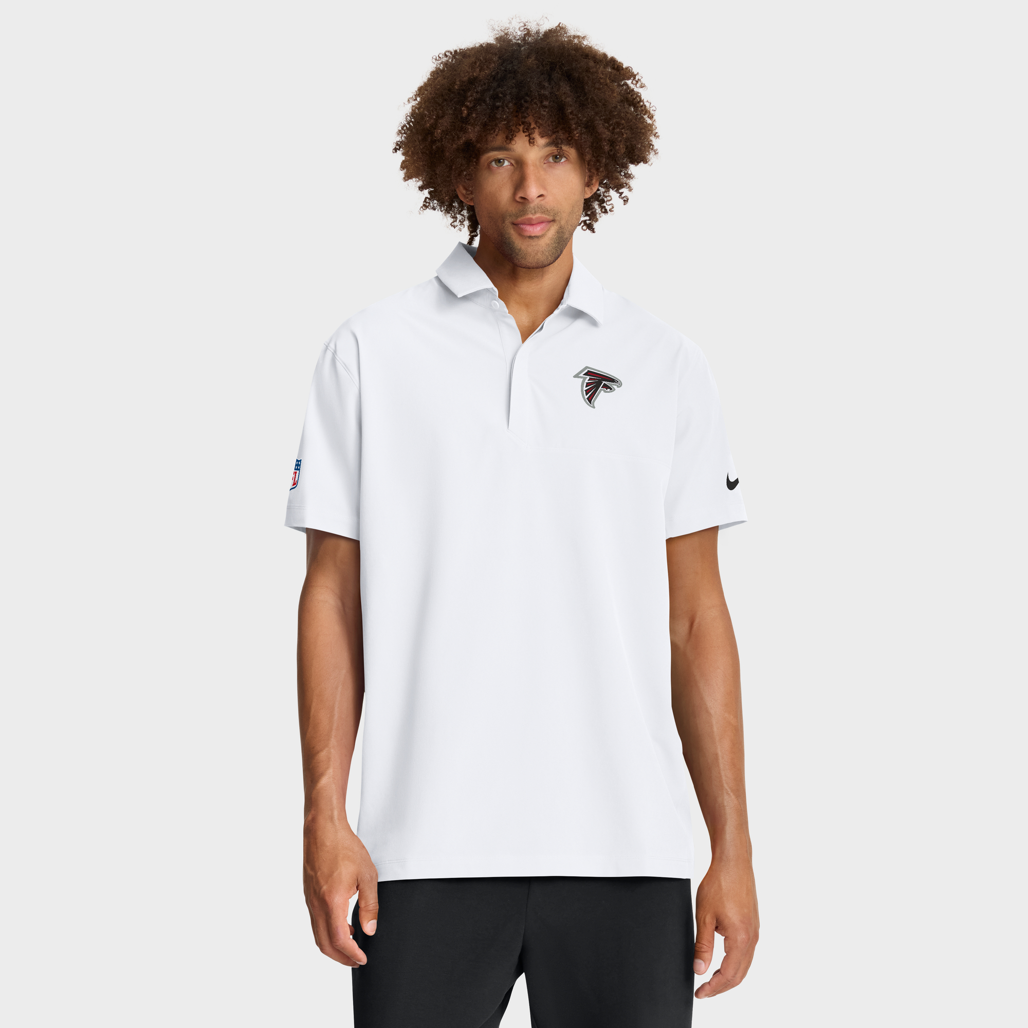 Men's Nike White Atlanta Falcons Sideline Woven Dri-FIT Polo