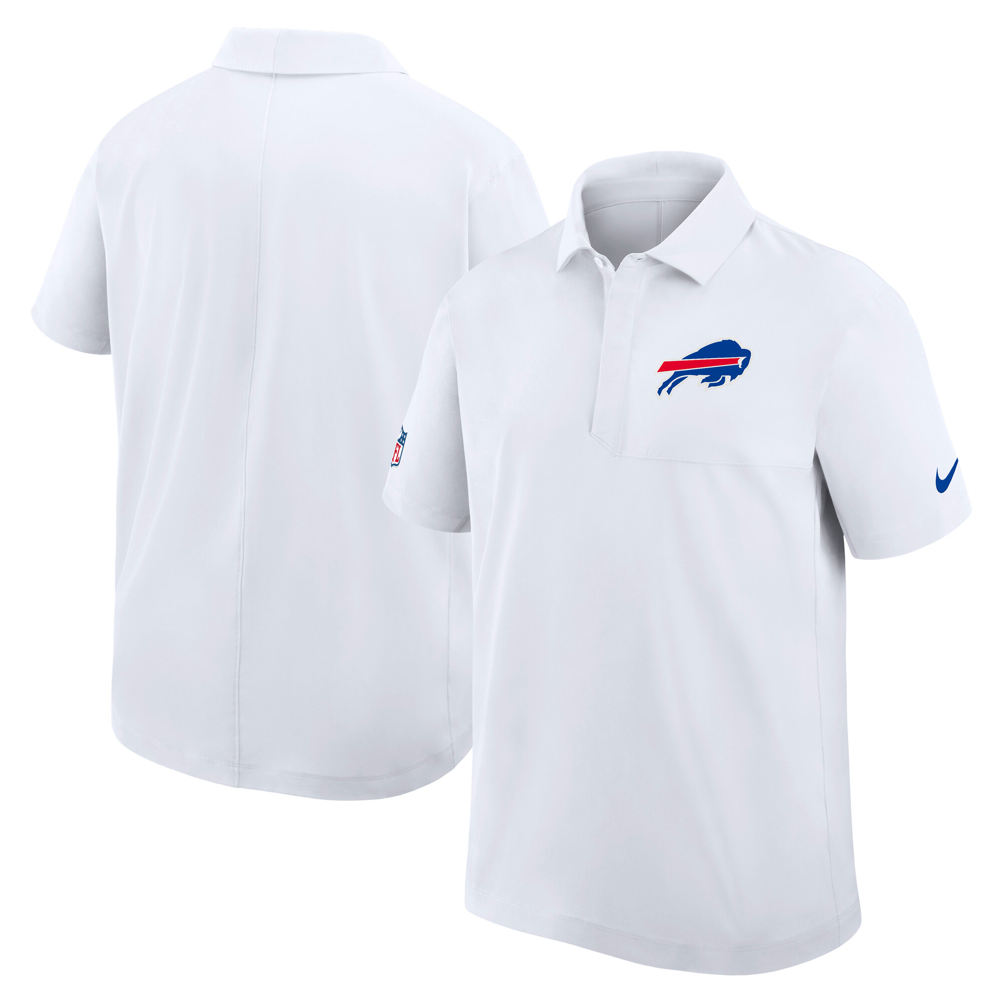 Men's Nike White Buffalo Bills Sideline Woven Dri-FIT Polo