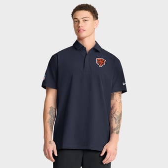 Men's Nike Navy Chicago Bears Sideline Woven Dri-FIT Polo