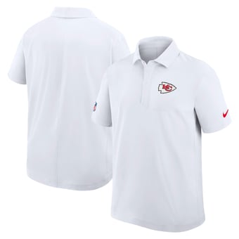 Men's Nike White Kansas City Chiefs Sideline Woven Dri-FIT Polo