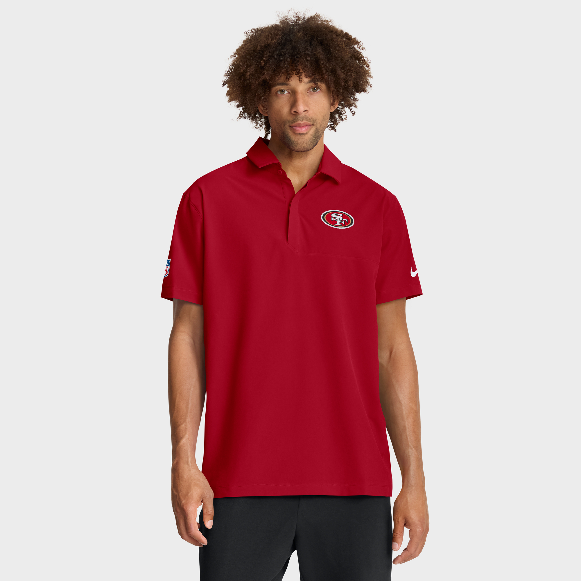 Men's Nike Scarlet San Francisco 49ers Sideline Woven Dri-FIT Polo