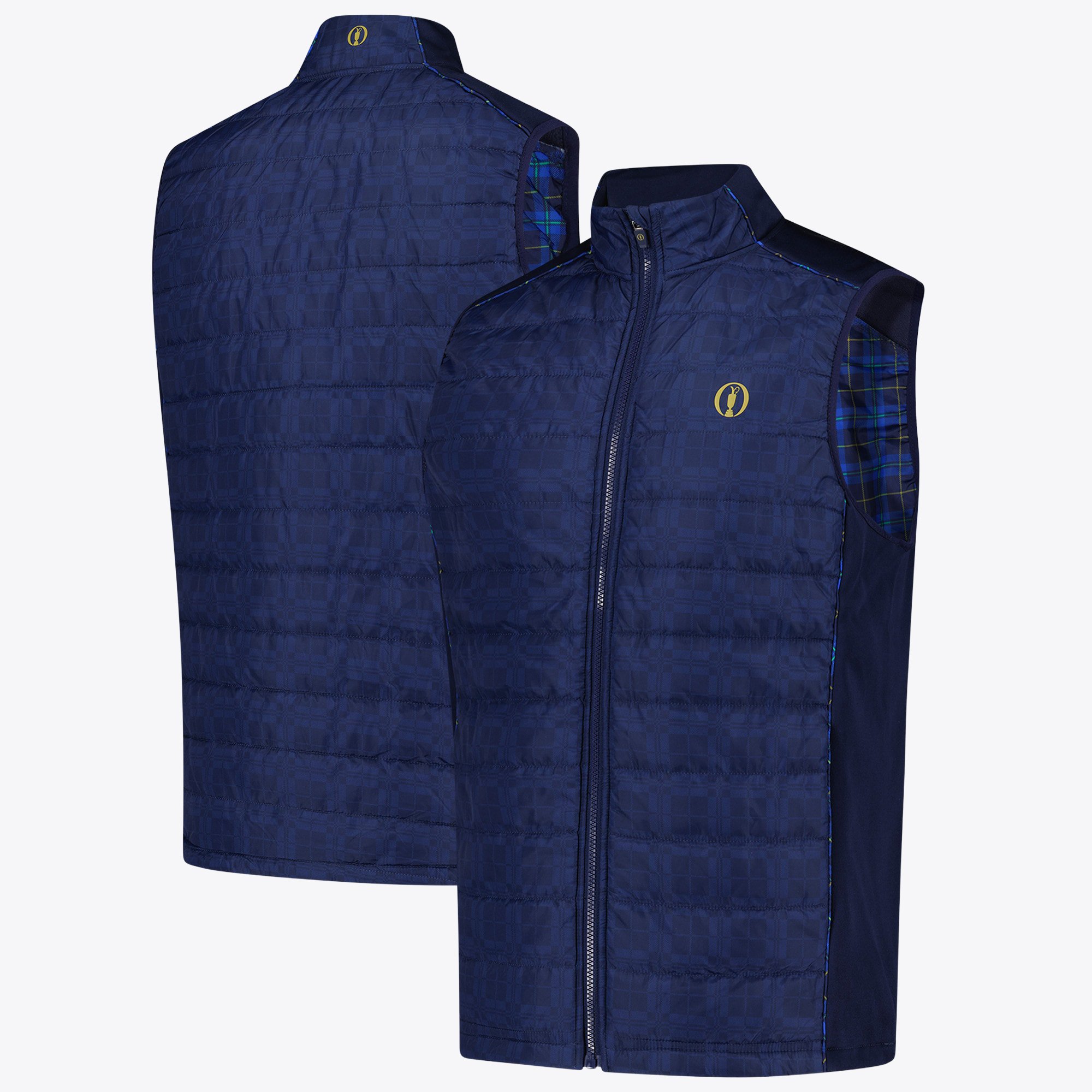 Gilet The Open Tartan Collection Quilted - Blu Navy