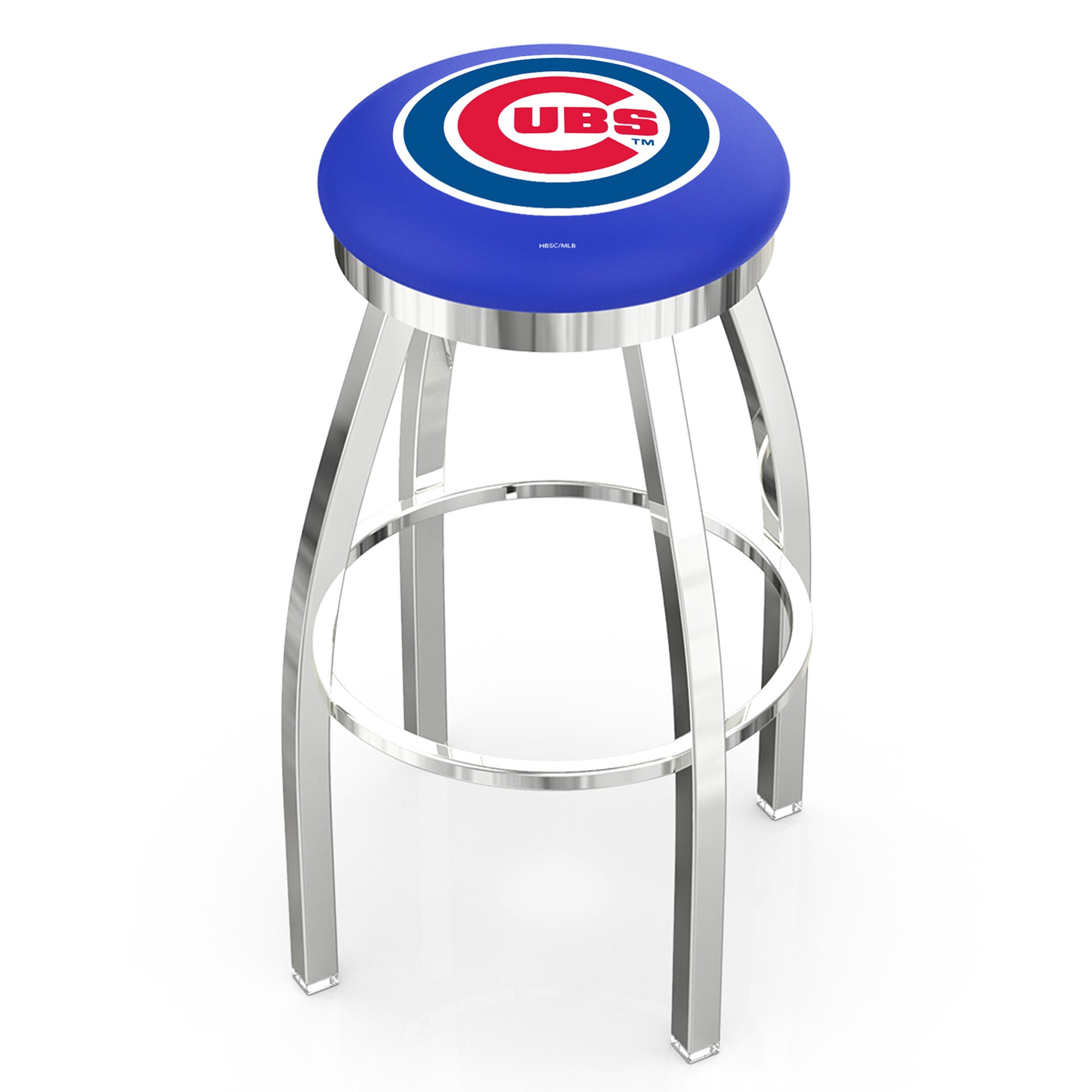 Chicago Cubs 25" Chrome Swivel Counter Stool