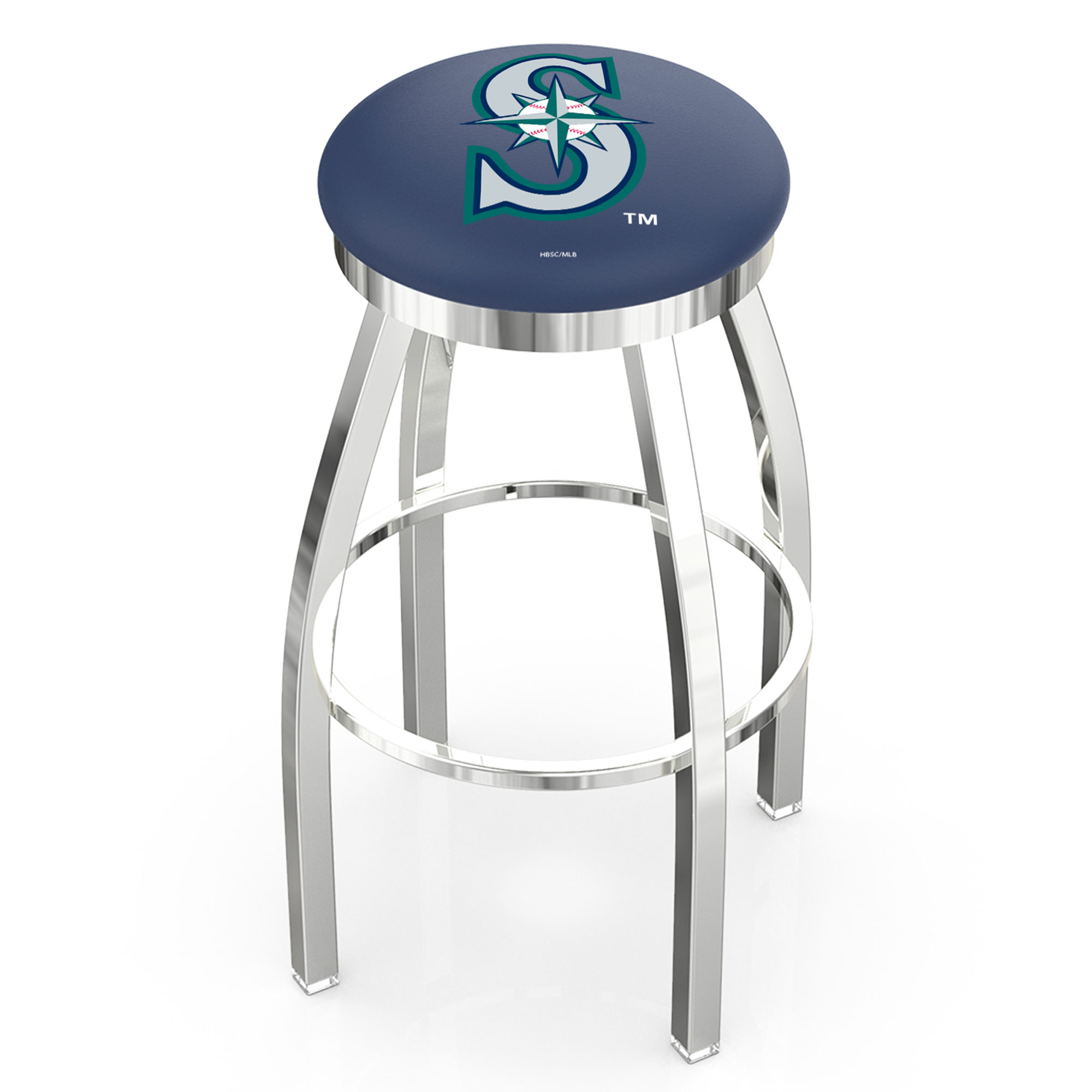 Seattle Mariners 36" Chrome Swivel Counter Stool