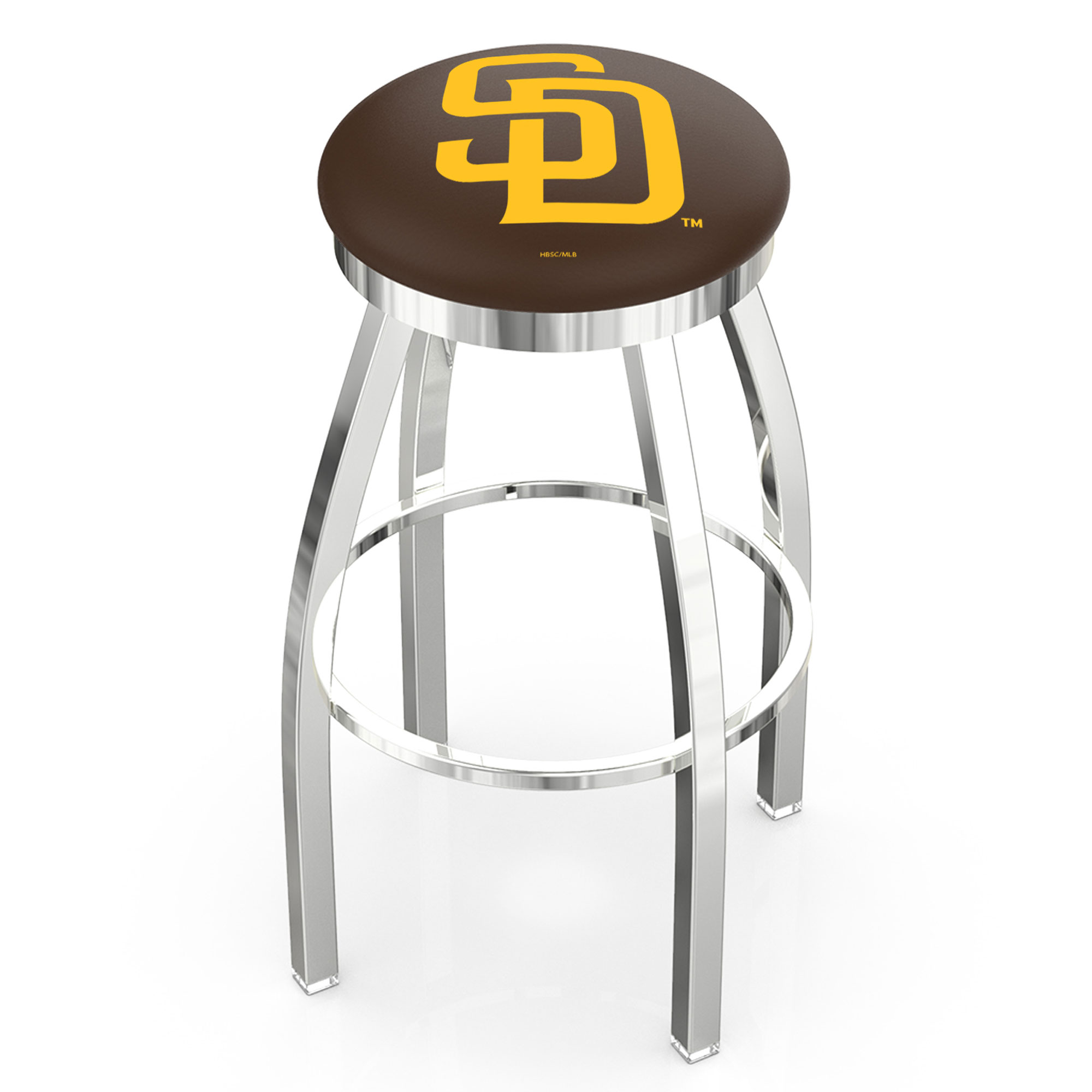 San Diego Padres 36" Chrome Swivel Counter Stool