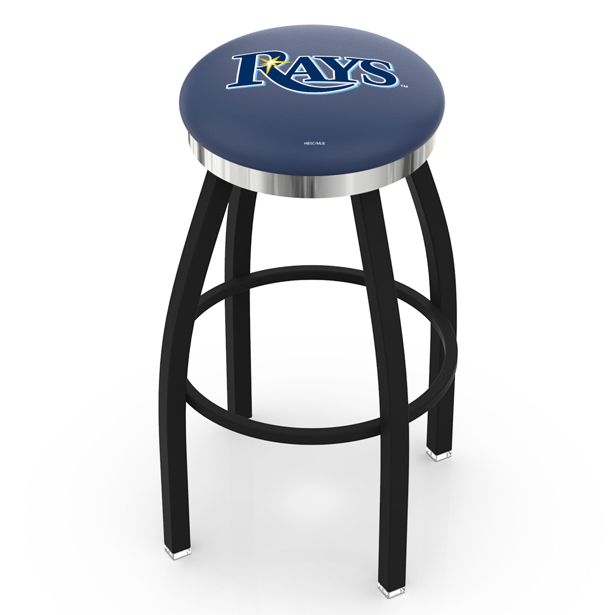 Tampa Bay Rays 25" Swivel Counter Stool with Chrome Accent