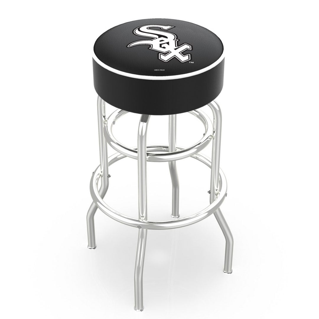 Chicago White Sox 30" Double Ring Chrome Swivel Counter Stool