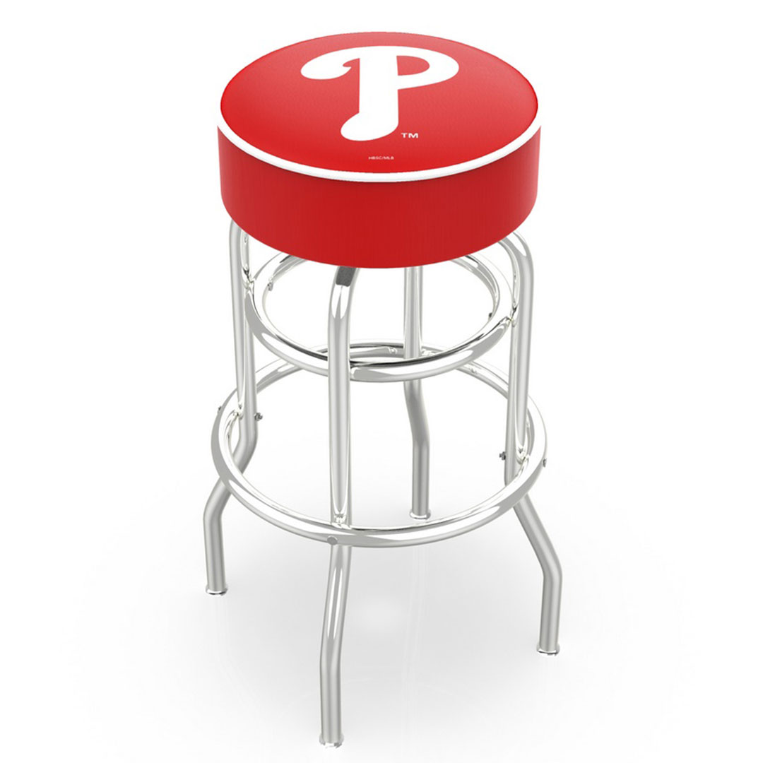 Philadelphia Phillies 30" Double Ring Chrome Swivel Counter Stool