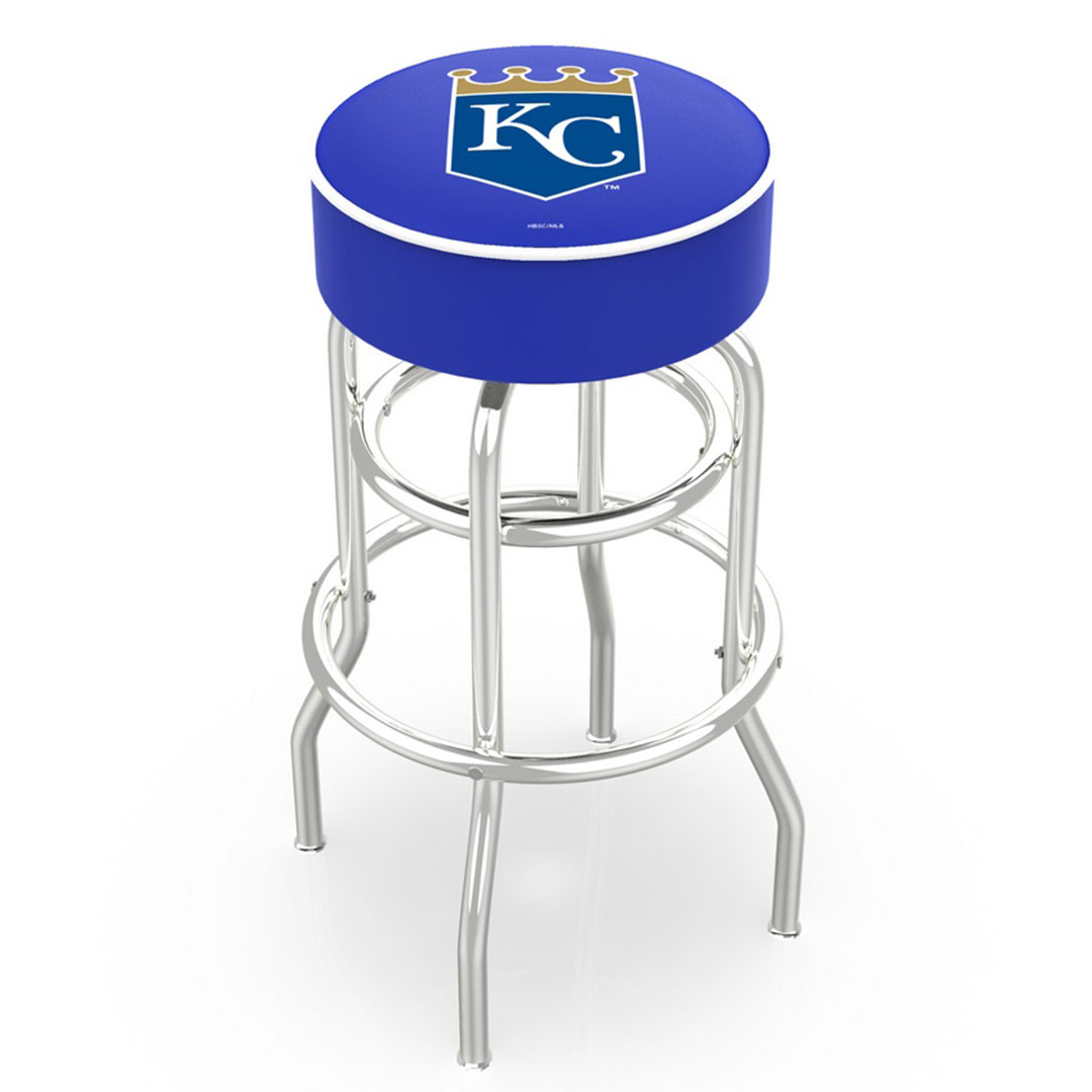 Kansas City Royals 30" Double Ring Chrome Swivel Counter Stool