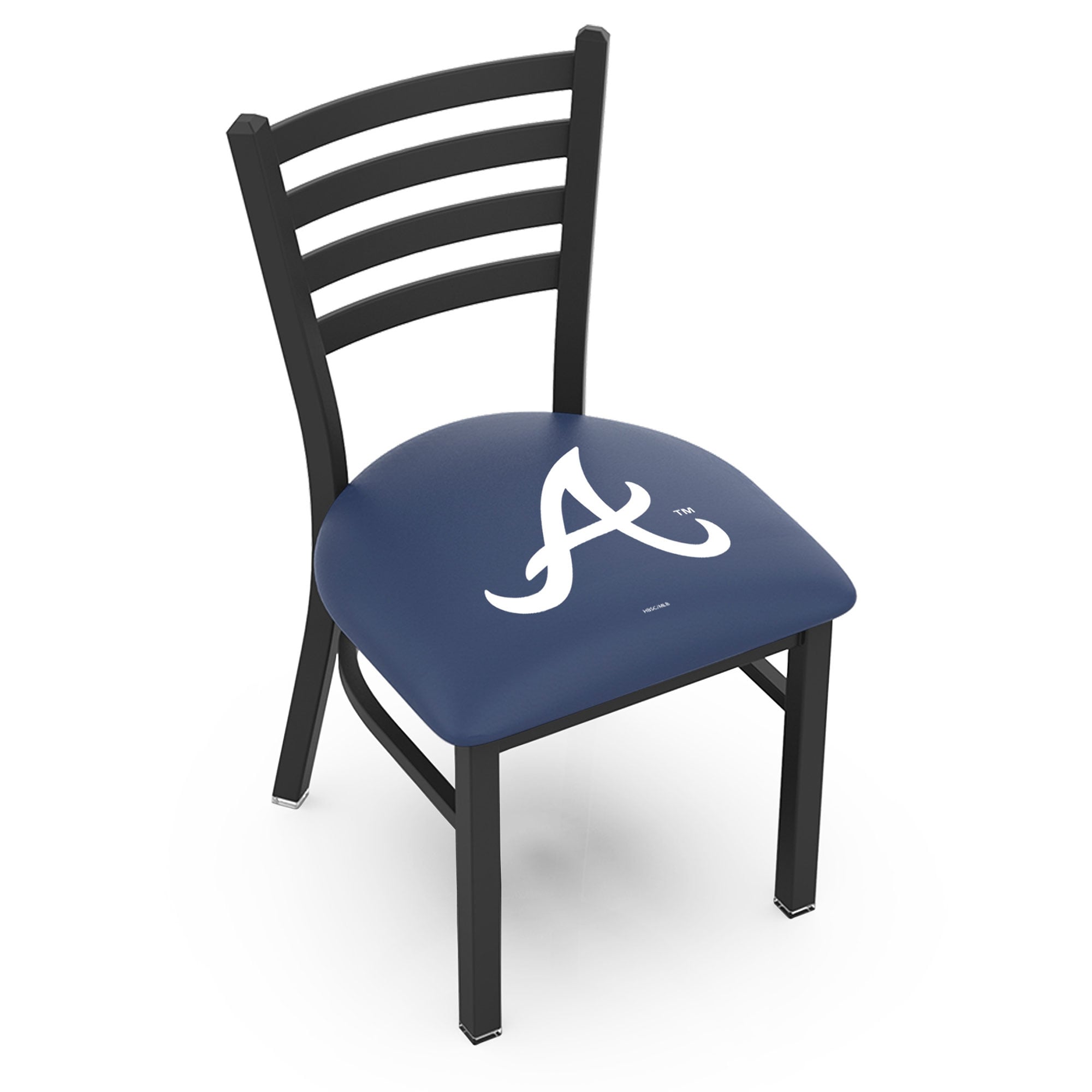 Atlanta Braves 18" Chair with Black Wrinkle Finish