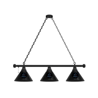 Miami Marlins 3-Shade Billiard Light with Black Fixture