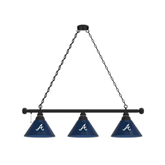 Atlanta Braves 3-Shade Billiard Light with Black Fixture