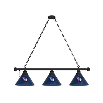 Cleveland Guardians 3-Shade Billiard Light with Black Fixture