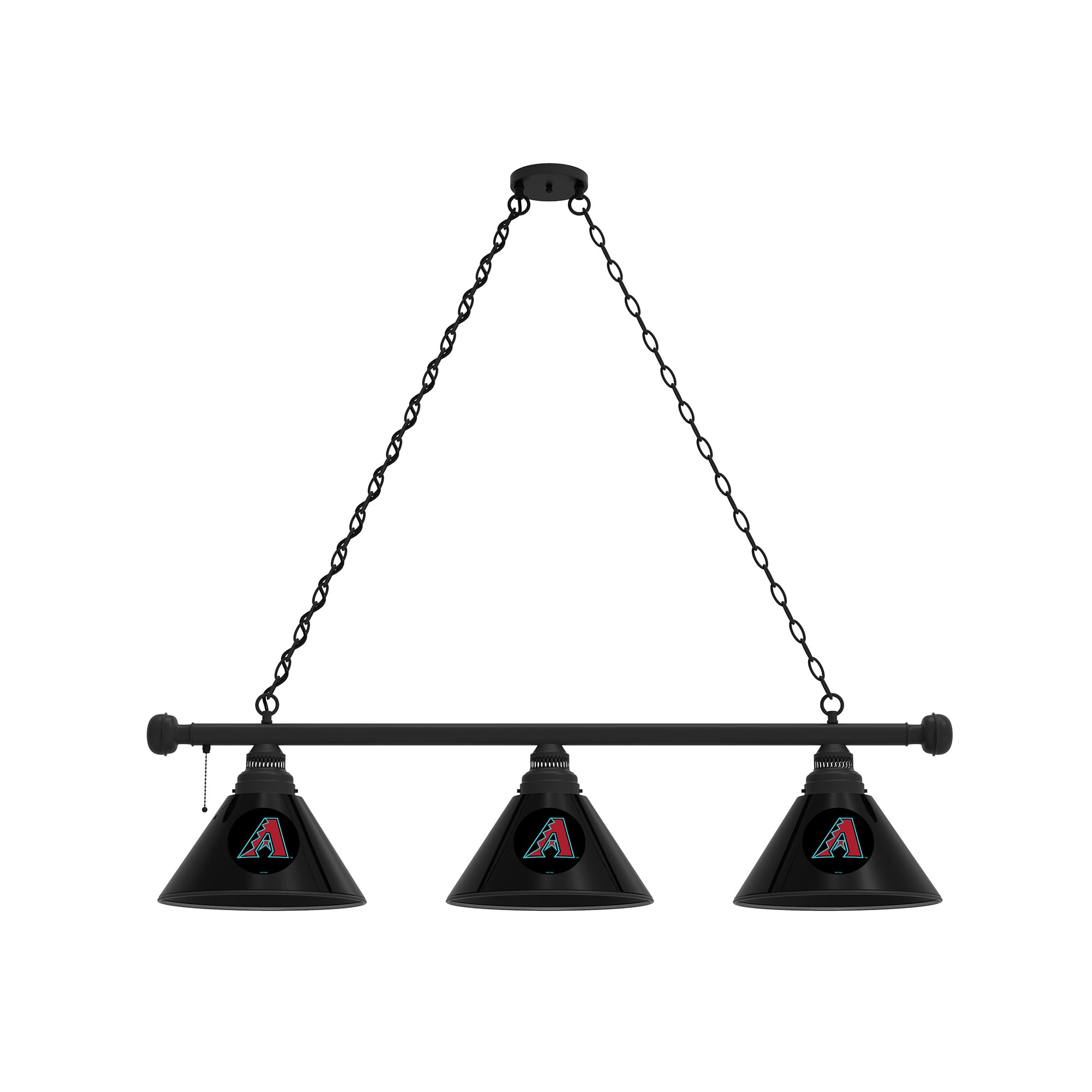 Arizona Diamondbacks 3-Shade Billiard Light with Black Fixture