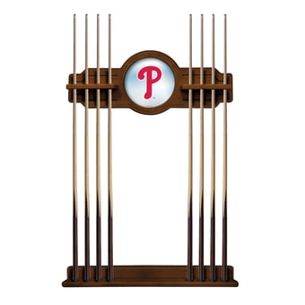 Chardonnay Philadelphia Phillies Eight Stick Wood Pool Cue Rack